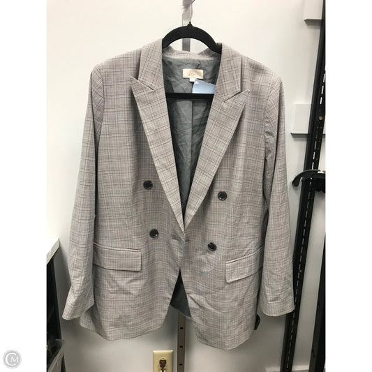 Blazer By Loft In Plaid Pattern, Size: 16