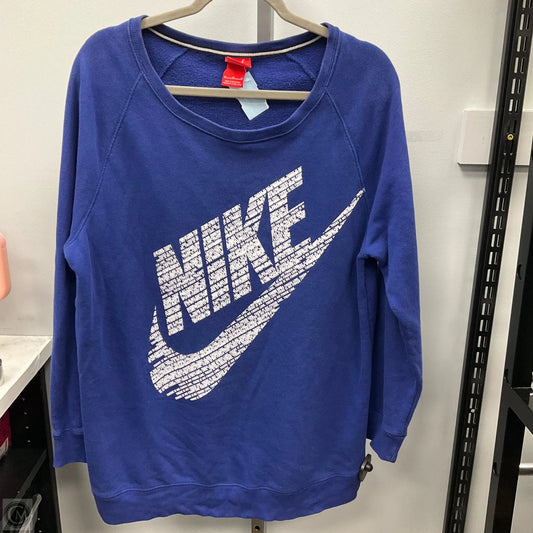Top Long Sleeve By Nike Apparel In Blue, Size: M