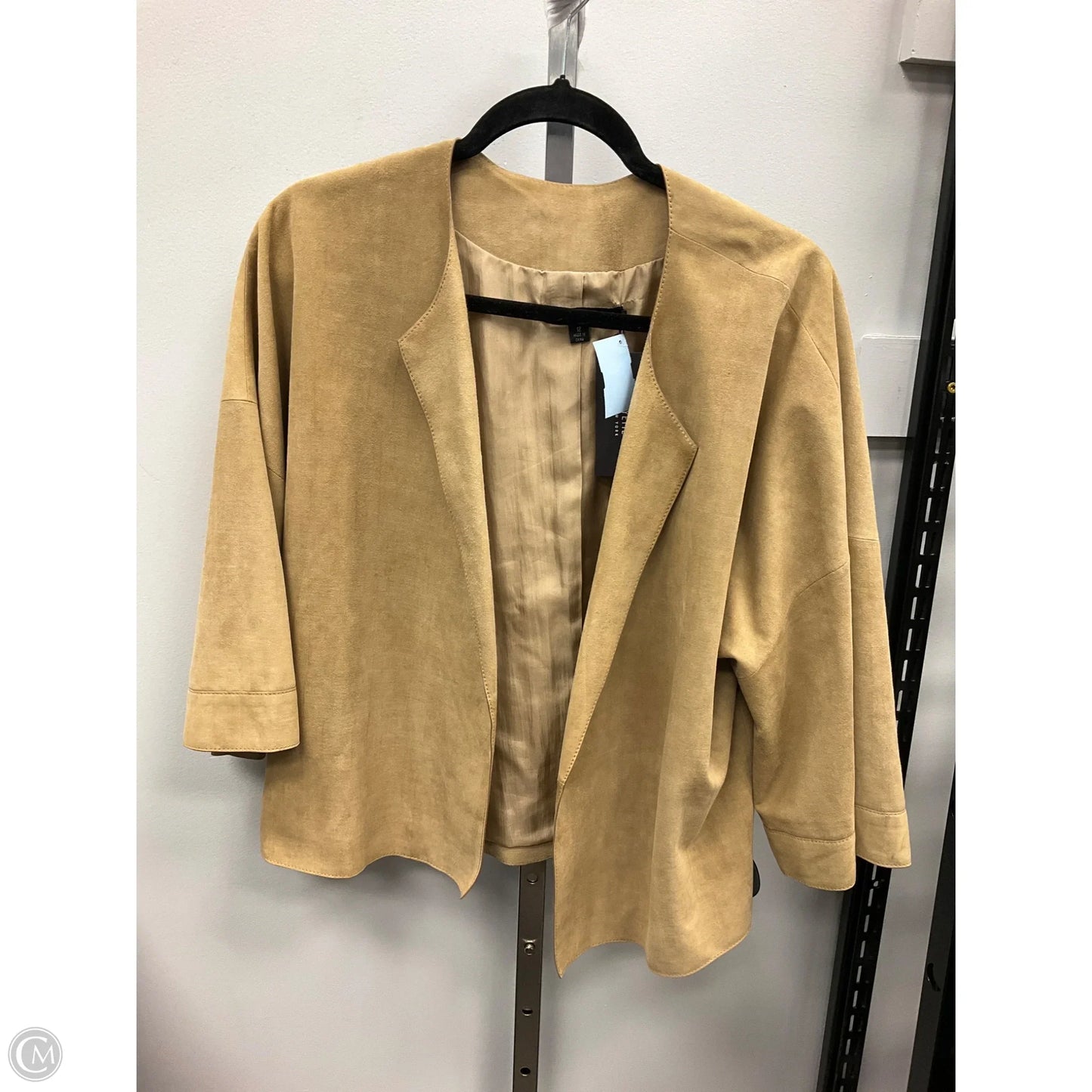 Blazer Designer By Lafayette 148 In Tan, Size: 12
