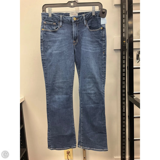 Jeans Flared By Frame In Blue Denim, Size: 6