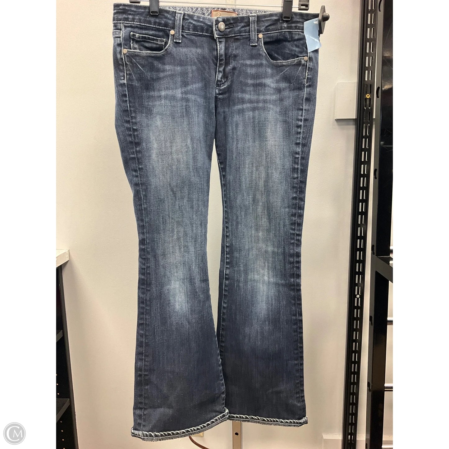 Jeans Flared By Paige In Blue Denim, Size: 10