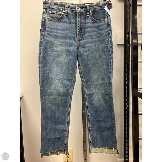 Jeans Wide Leg By Rag And Bone In Blue Denim, Size: 6