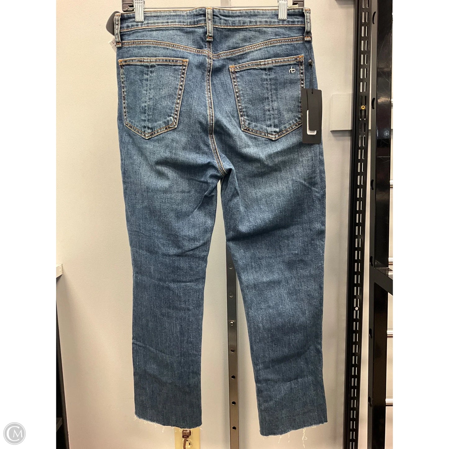 Jeans Wide Leg By Rag And Bone In Blue Denim, Size: 6