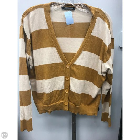 Cardigan By Clothes Mentor In Striped Pattern, Size: M