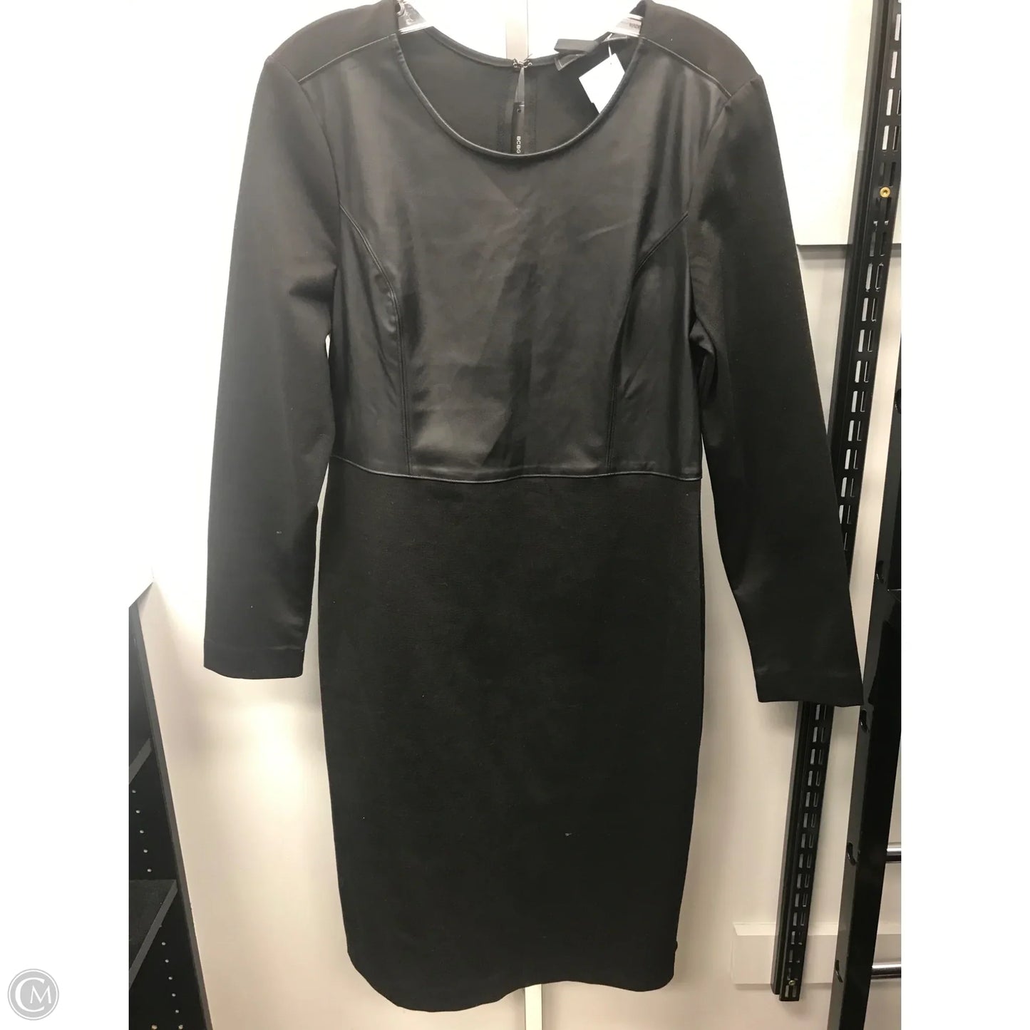 Dress Casual Midi By Bcbgmaxazria In Black, Size: L