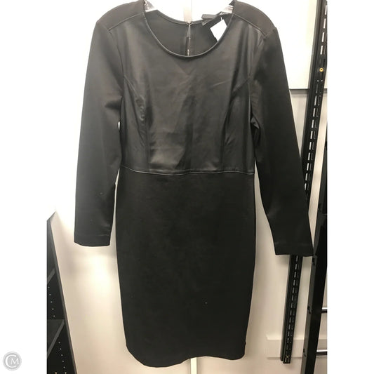 Dress Casual Midi By Bcbgmaxazria In Black, Size: L