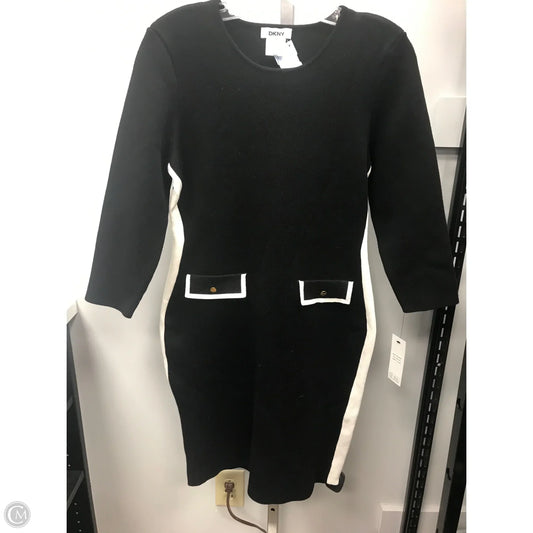 Dress Casual Midi By Dkny In Ombre Print, Size: M