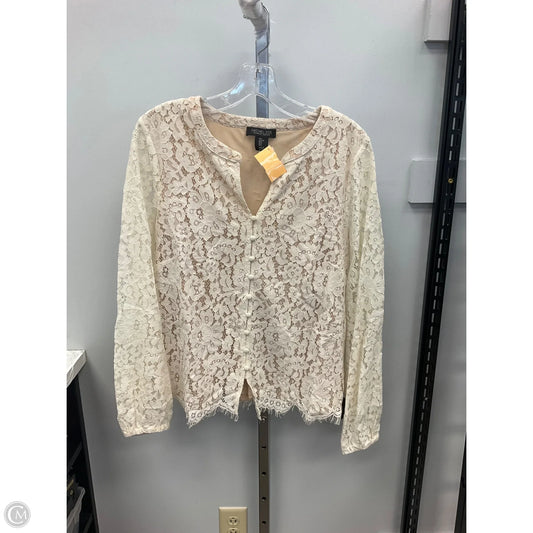 Top Long Sleeve By Rachel Zoe In Cream, Size: L