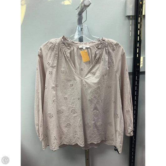 Top 3/4 Sleeve By Madewell In Taupe, Size: M