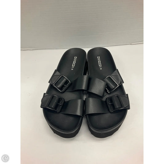 Sandals Flip Flops By Divided In Black, Size: 8