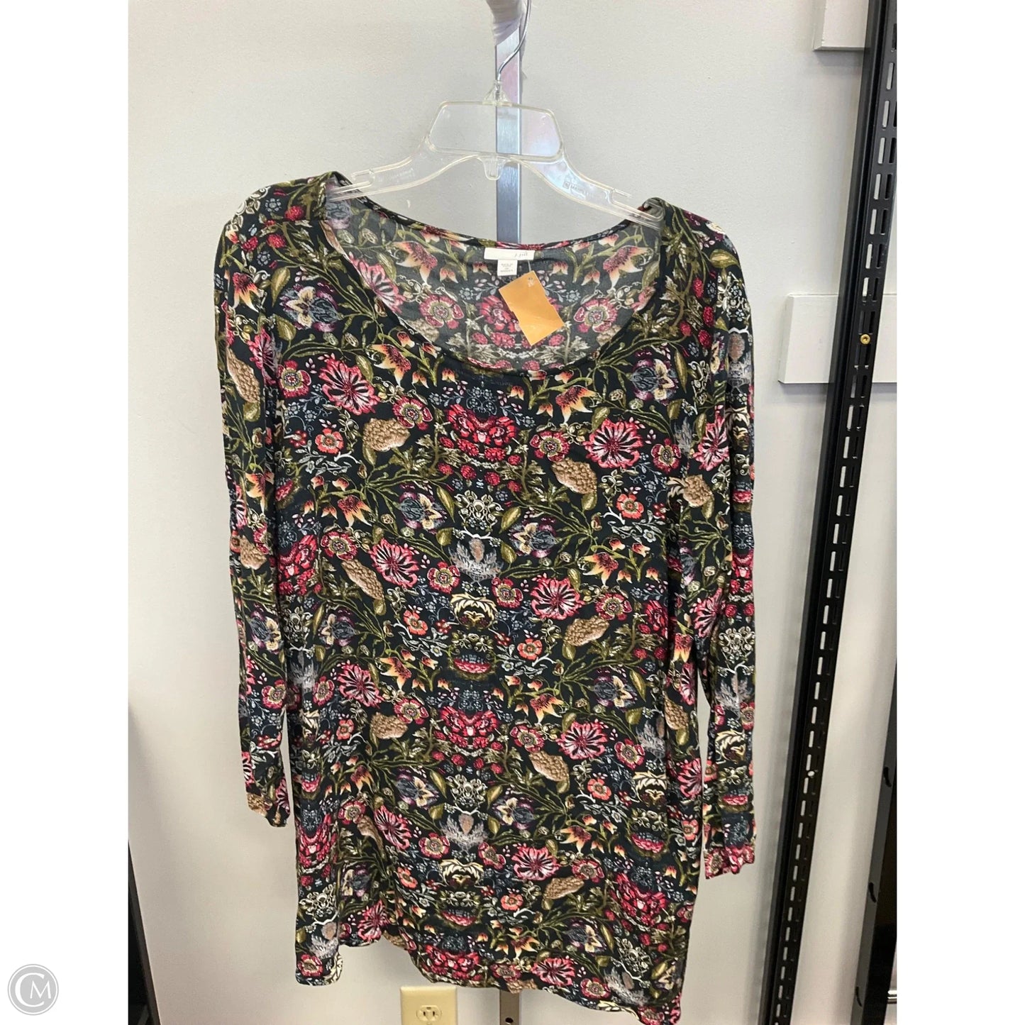 Top 3/4 Sleeve By J. Jill In Floral Print, Size: 3x