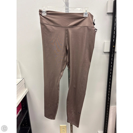 Athletic Leggings Capris By Nike Apparel In Bronze, Size: L