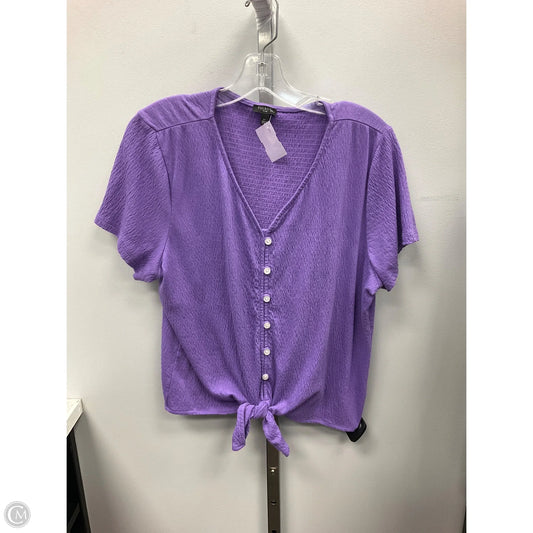 Top Short Sleeve By Talbots In Purple, Size: Lp