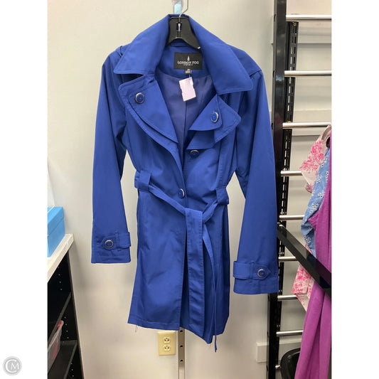 Coat Raincoat By London Fog In Blue, Size: S