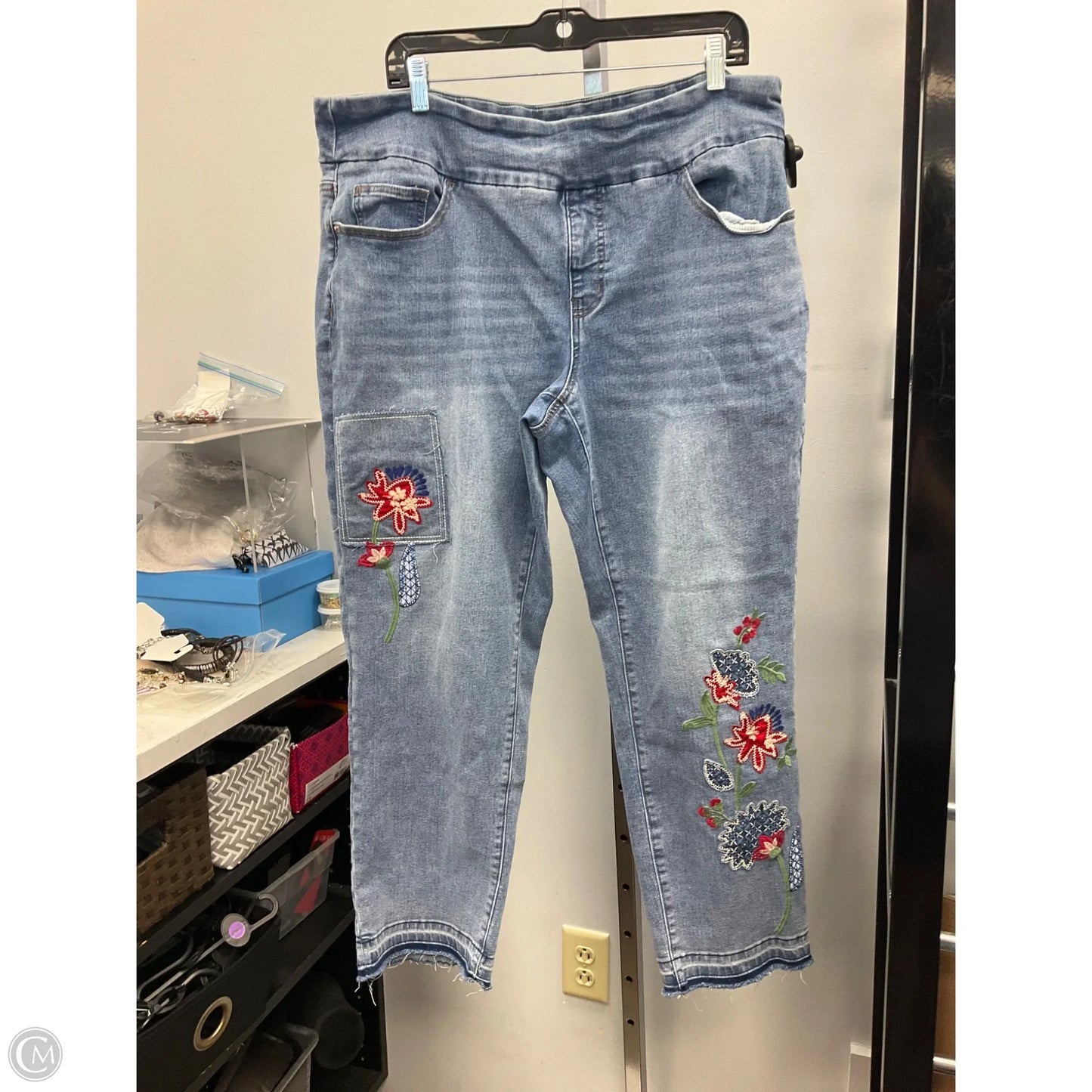 Jeans Straight By Coldwater Creek In Blue Denim, Size: 18