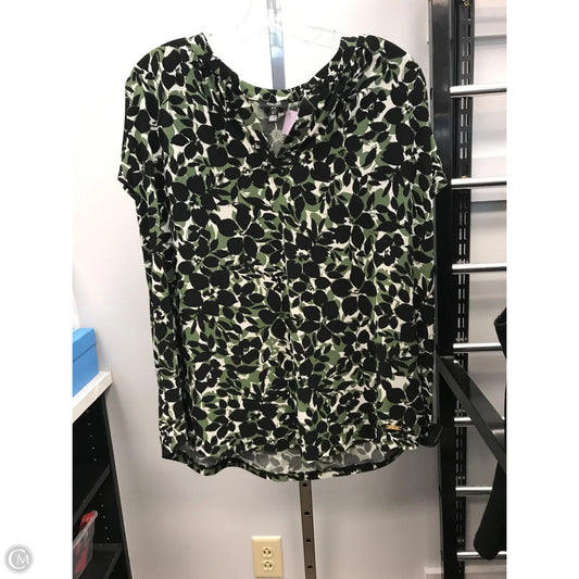 Top Short Sleeve By Jones New York In Multi-colored, Size: 1x