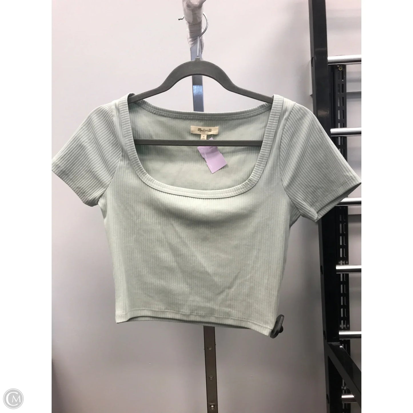 Top Short Sleeve By Madewell In Green, Size: M