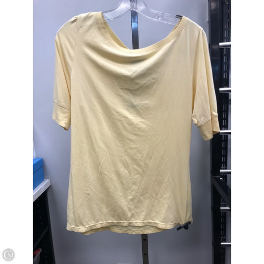 Top Short Sleeve By Inc In Yellow, Size: Xl