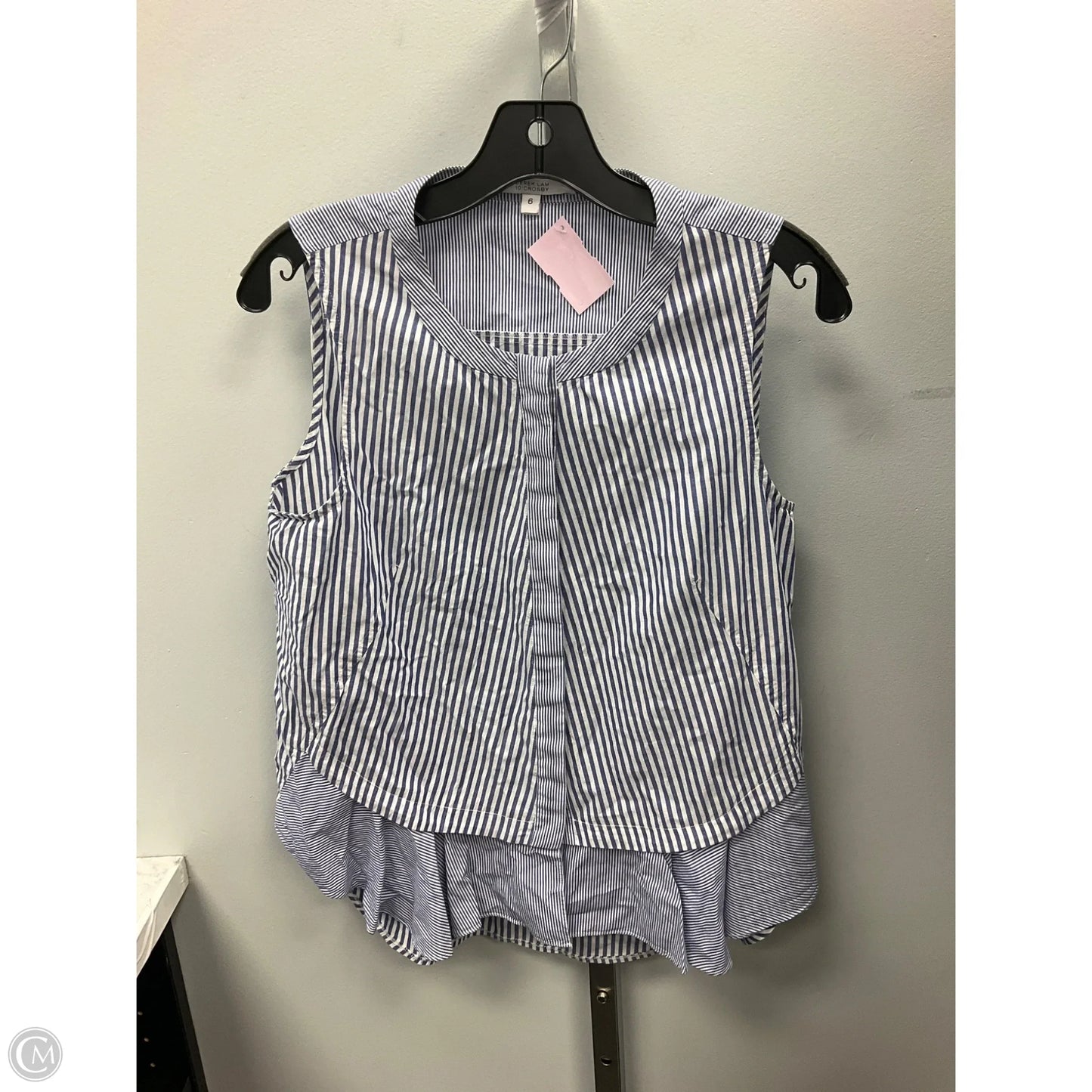 Top Sleeveless Designer By Derek Lam In Blue & White, Size: 6