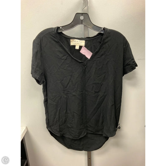 Top Short Sleeve Basic By Cloth & Stone In Black, Size: S