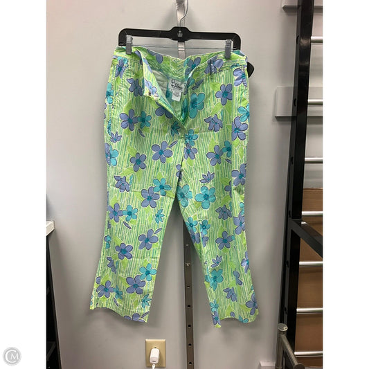 Pants Designer By Lilly Pulitzer In Blue & Green, Size: 12