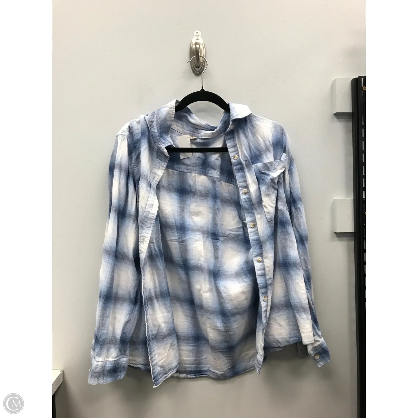 Top Long Sleeve By Ana In Plaid Pattern, Size: Xxl