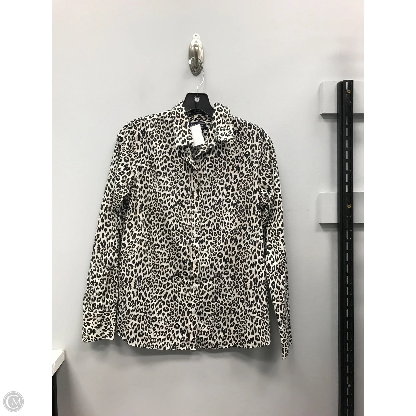 Top Long Sleeve Basic By Lands End In Animal Print, Size: 6