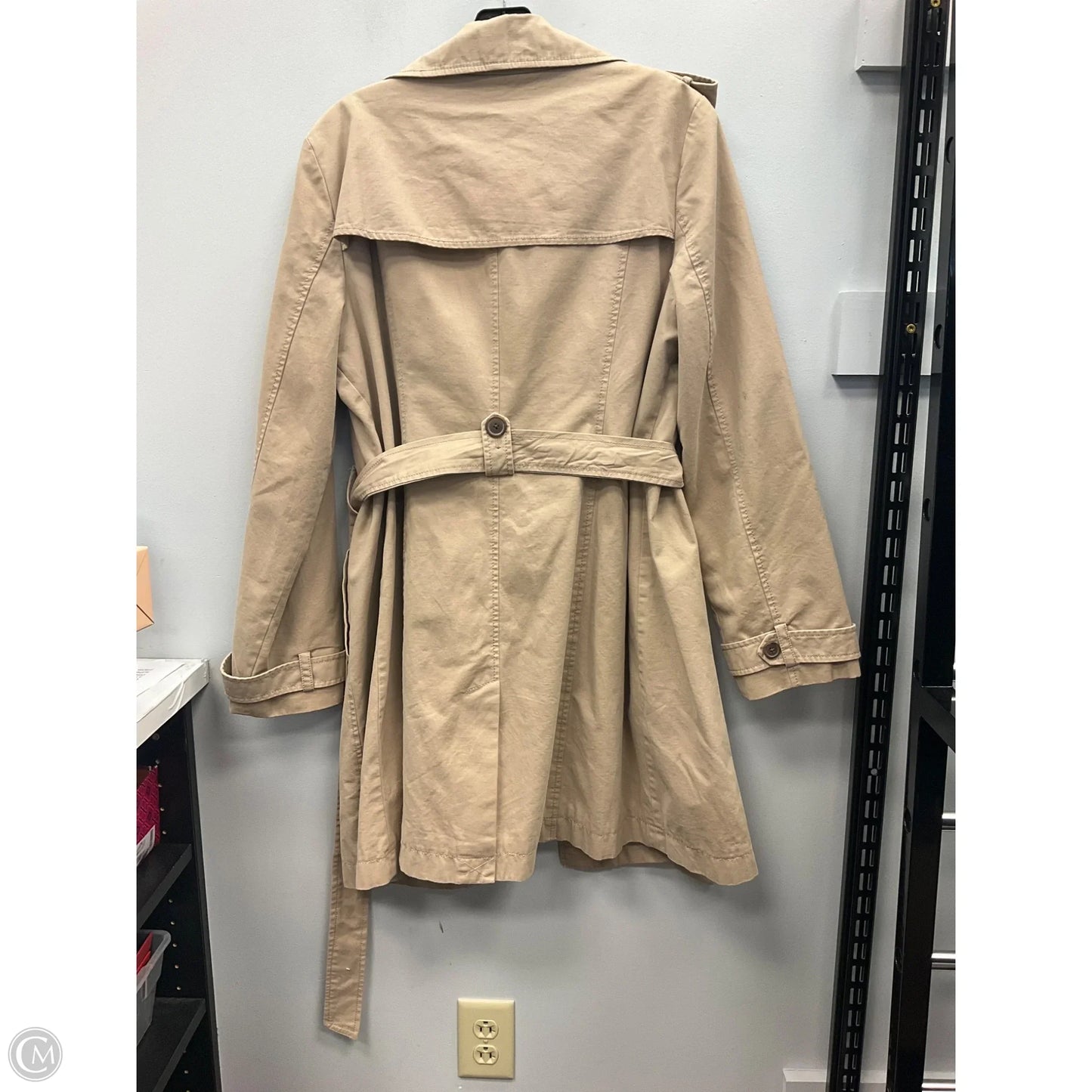 Coat Trench Coat By Old Navy In Tan, Size: L