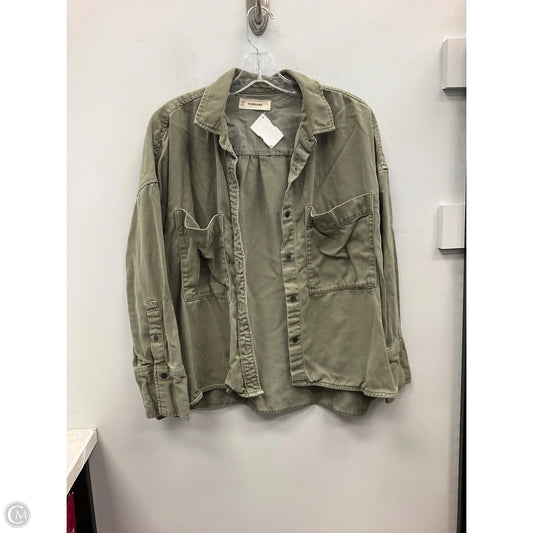 Top Long Sleeve By Everlane In Green, Size: M