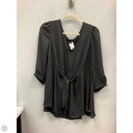 Top 3/4 Sleeve By Torrid In Black, Size: Xxl