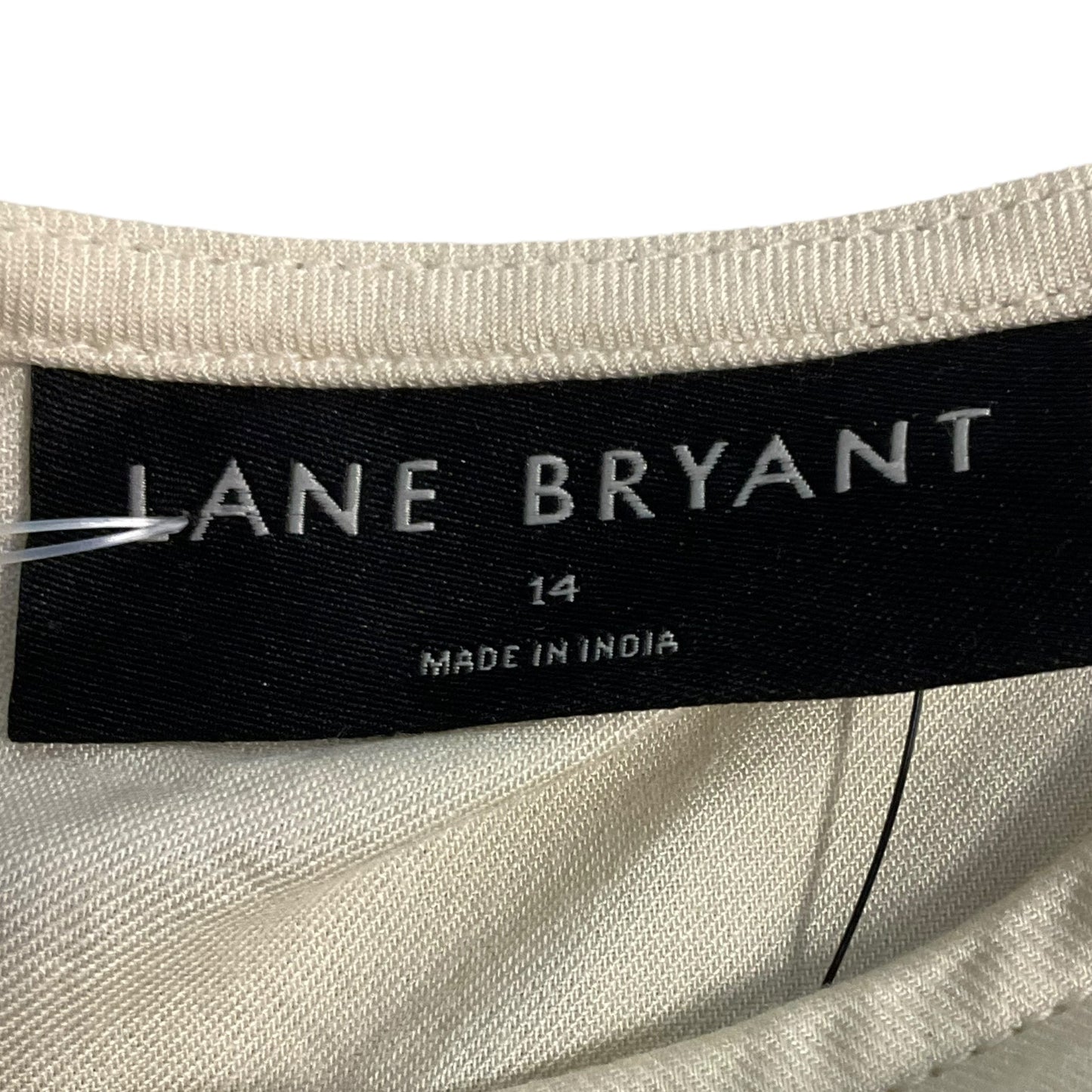 Cream Top Short Sleeve Lane Bryant, Size 14