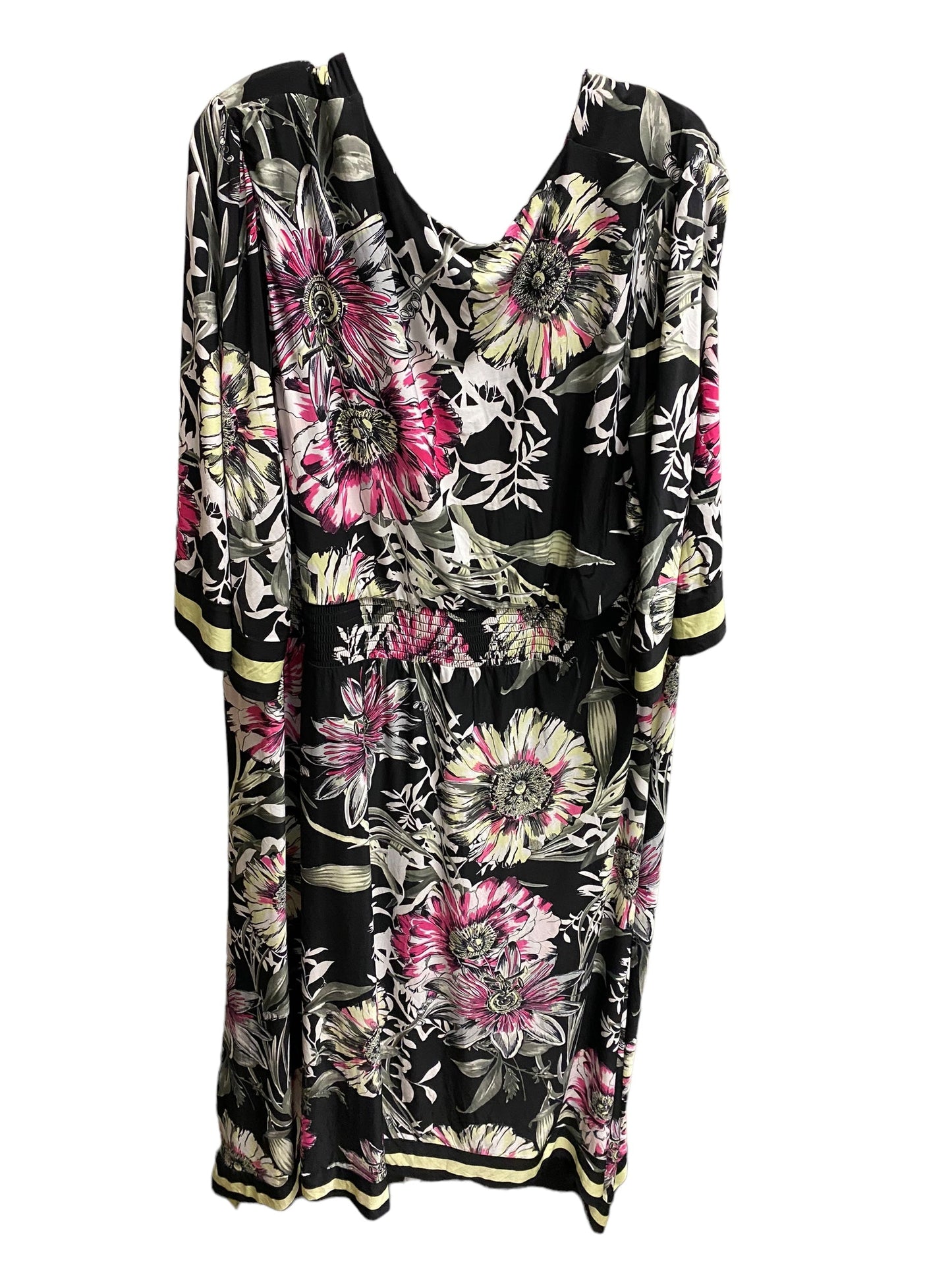 Floral Print Dress Casual Midi Inc, Size 3x