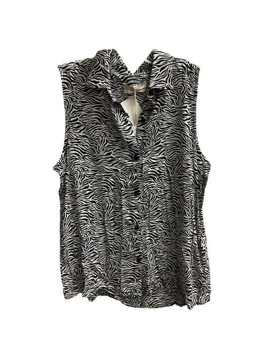 Zebra Print Top Sleeveless Pull & Bear, Size S