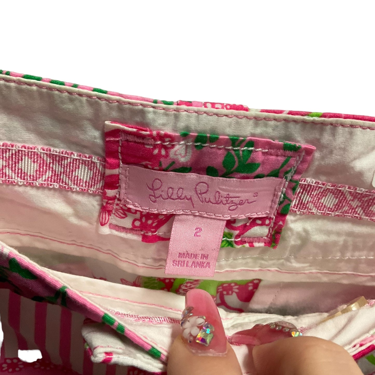 Pink Pants Cropped Lilly Pulitzer, Size 2