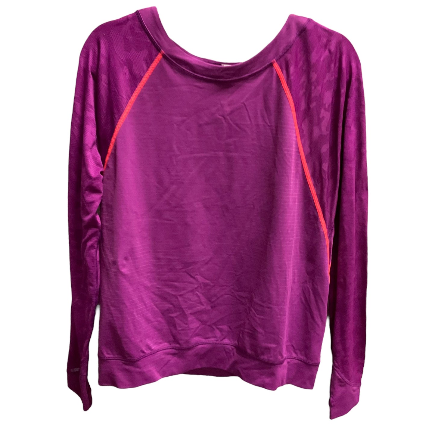 Athletic Top Long Sleeve Crewneck By Lululemon In Purple, Size: 8