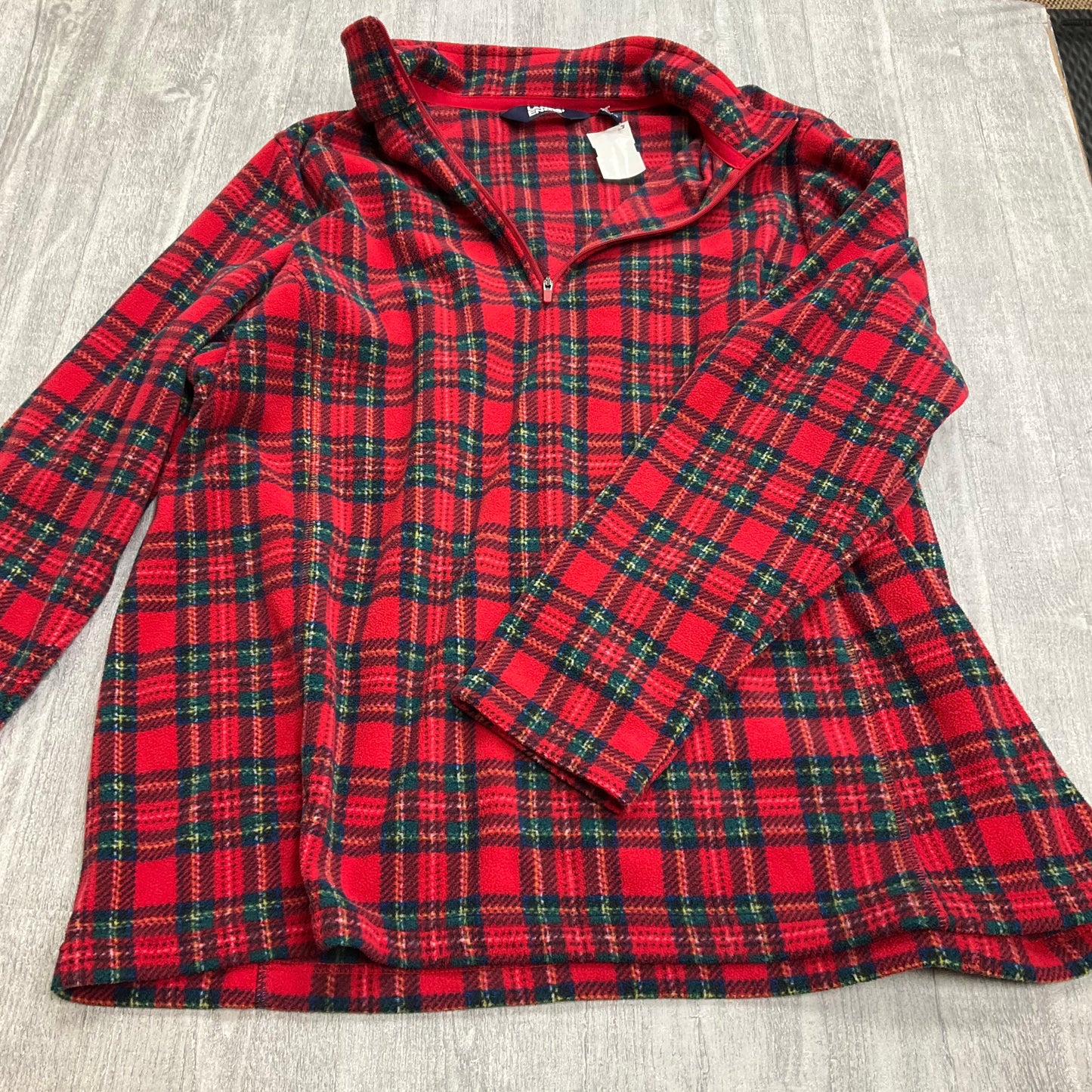 Athletic Fleece By Lands End In Plaid Pattern, Size: 1x