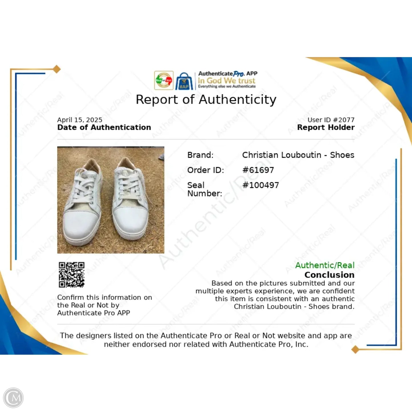 Shoes Luxury Designer By Christian Louboutin In Cream, Size: 7.5