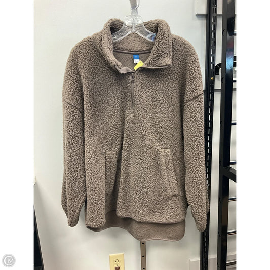 Jacket Faux Fur & Sherpa By Old Navy In Taupe, Size: Xl