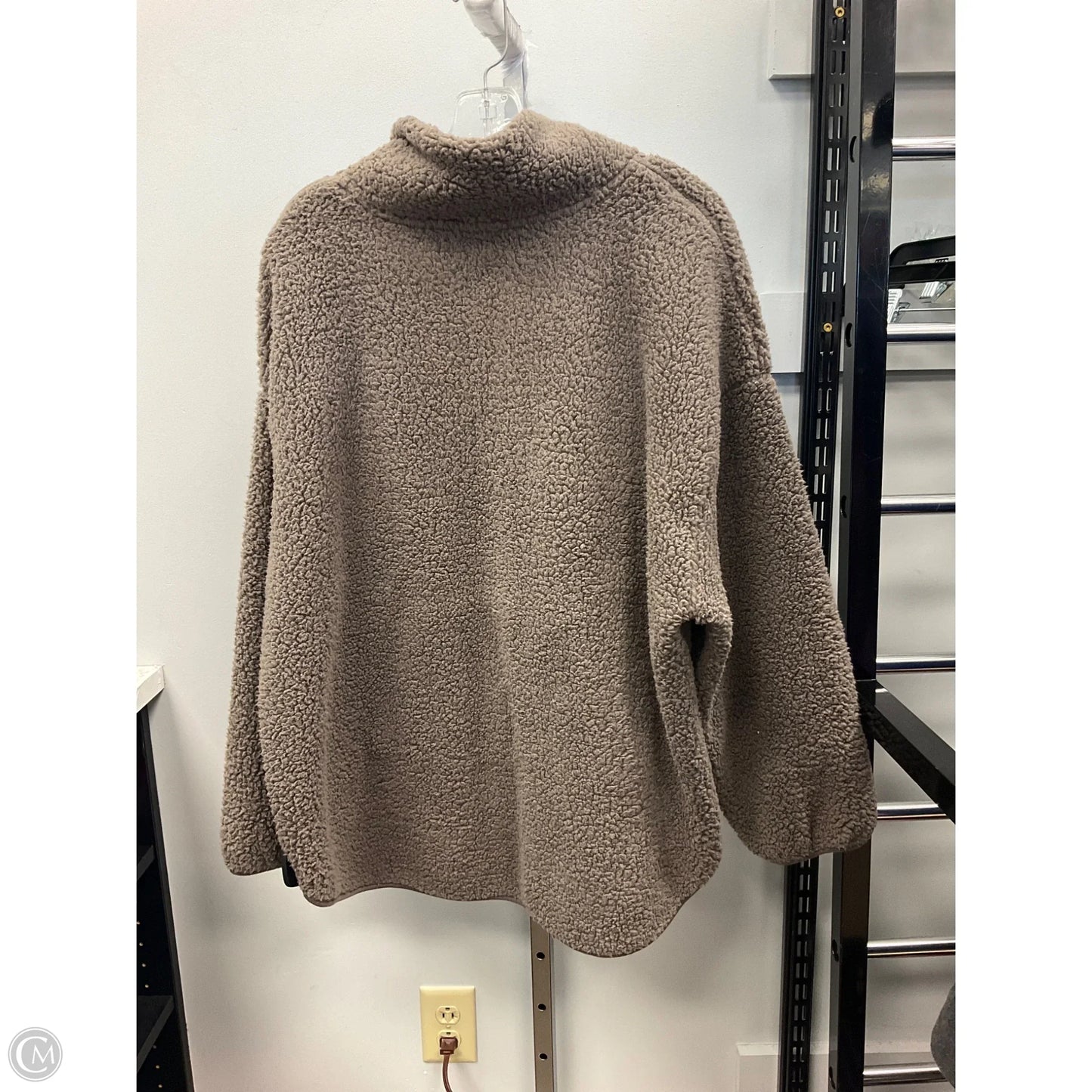 Jacket Faux Fur & Sherpa By Old Navy In Taupe, Size: Xl