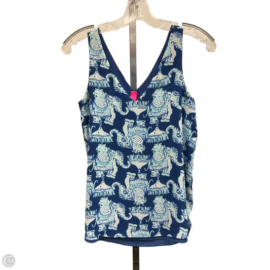 Top Sleeveless Designer By Lilly Pulitzer In Blue, Size: Xxs