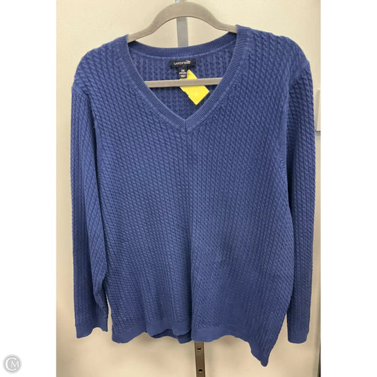 Sweater By Lands End In Blue, Size: 3x