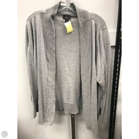 Sweater Cardigan By Worthington In Grey, Size: 3x