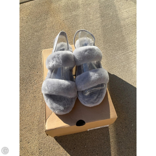 Slippers Designer By Ugg In Grey, Size: 11