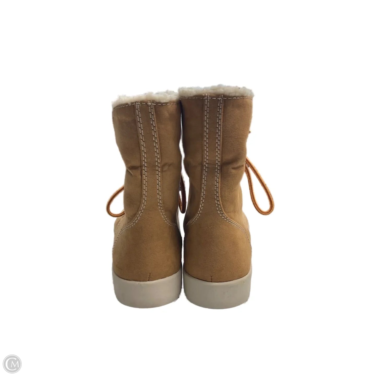 Boots Ankle Flats By So In Brown, Size: 7.5