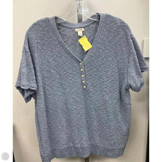 Sweater Short Sleeve By L.l. Bean In Blue, Size: Xl