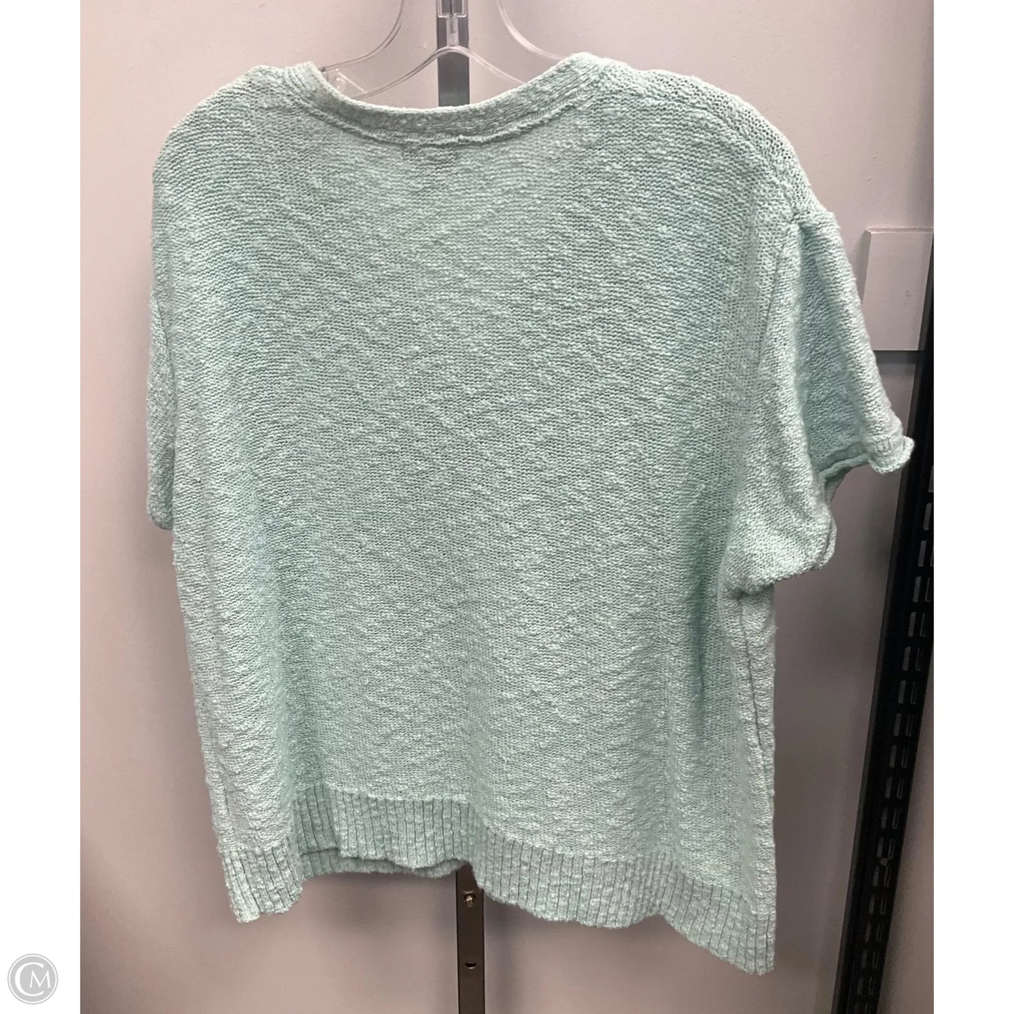 Sweater Short Sleeve By L.l. Bean In Aqua, Size: Xl