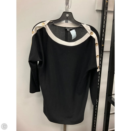 Sweater By Cable And Gauge In Black & White, Size: S
