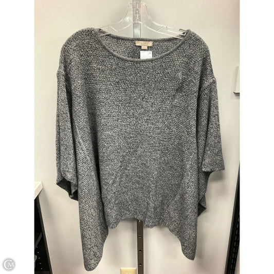 Poncho By Loft In Black & White, Size: S