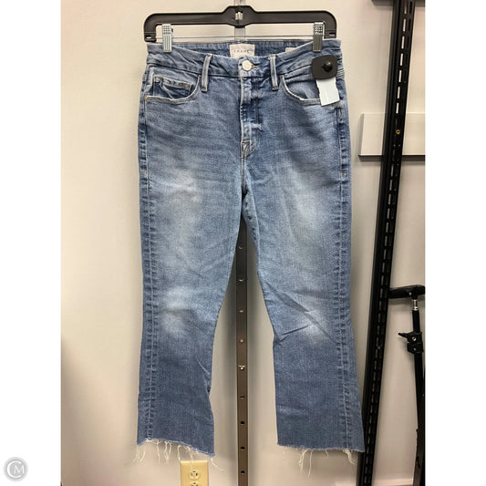 Jeans Boot Cut By Frame In Blue Denim, Size: 4