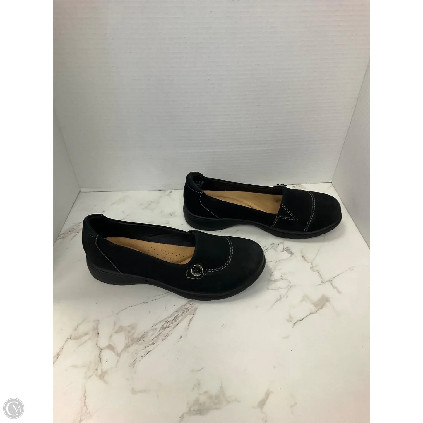 Shoes Flats By Clarks In Black, Size: 8